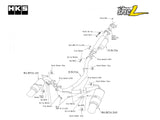 HKS Exhaust System - High Power Spec L - GR86 - parts diagram