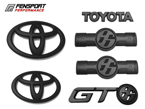 Emblem Badge Set - Matt Black - GT86 2012> 2016