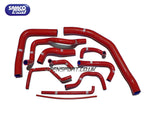 Red Samco Coolant Hose Set for MR2 MK2 NA Rev 1 & 2