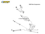 SuperPro - Rear Control Arm - Inner Front Bush Kit - Camber Adjustable - 350Z Z33 & 370Z Z34 - SPF3317K