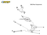 SuperPro - Rear Control Arm - Outer Rear Bush Kit - 350Z Z33 & 370Z Z34, R35 GT-R - SPF3322K